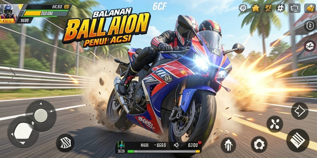 Tampilan gameplay seru dan penuh aksi di 6CF.