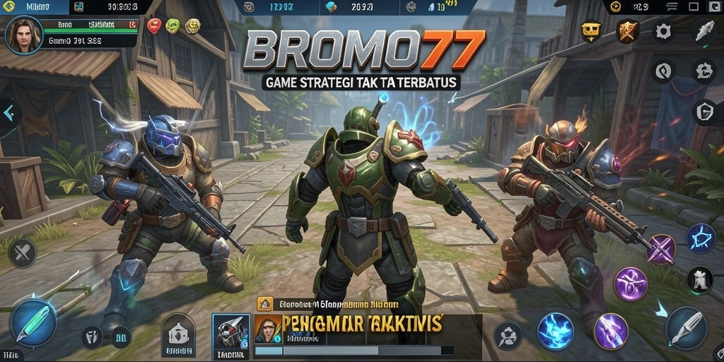 Screenshot gameplay BROMO77 dengan aksi strategi yang mendebarkan.