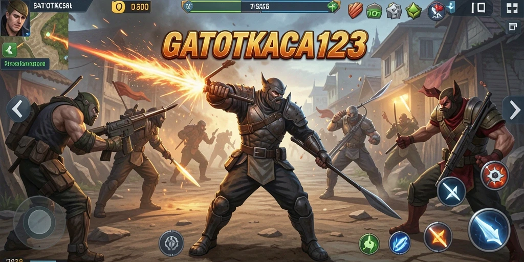 Gameplay strategis yang mendebarkan dari GATOTKACA123.