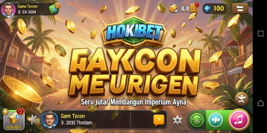 Gameplay HOKIBET menampilkan elemen pembangunan bisnis yang seru.
