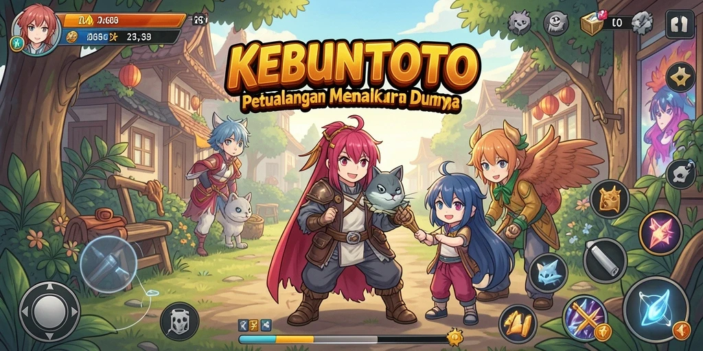 Tampilan gameplay KEBUNTOTO yang seru dan penuh warna.