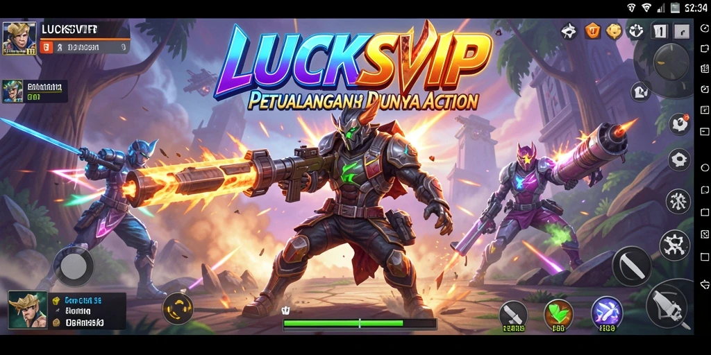 Tangkapan layar LUCKSVIP menampilkan aksi pertarungan yang mendebarkan.
