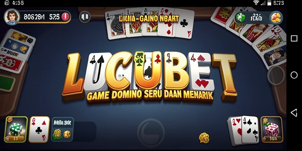 Screenshot gameplay seru dari LUCUBET dengan tampilan papan Domino.