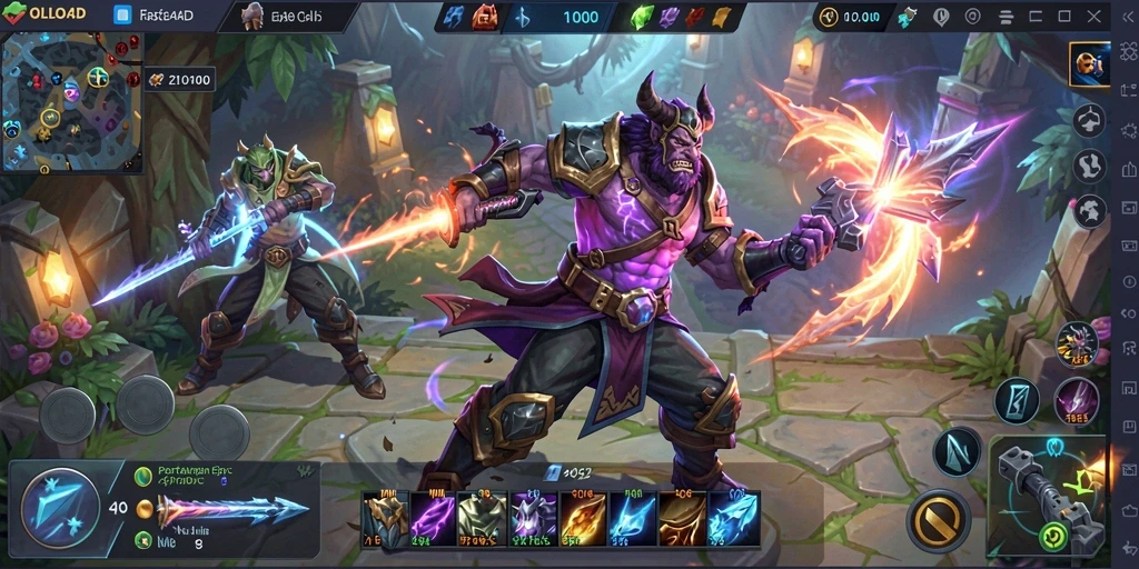 Tampilan aksi seru dalam permainan MOBA OLLO4D yang mempesona.