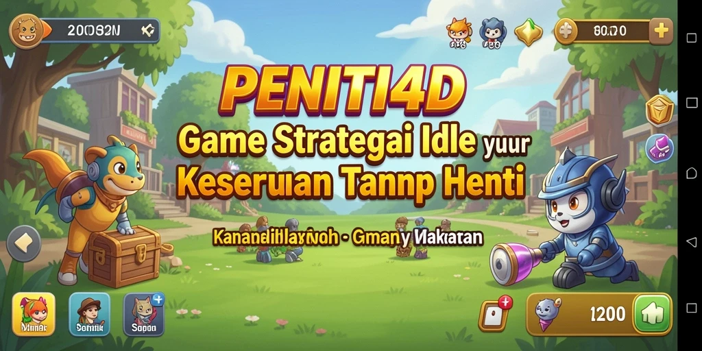 Tangkapan layar gameplay PENITI4D menampilkan aktivitas karakter dalam mode Idle.