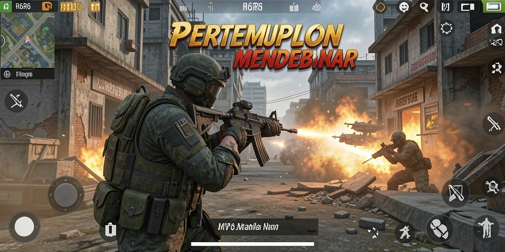 Tampilan menarik dari gameplay R6R6 dengan aksi pertempuran seru.