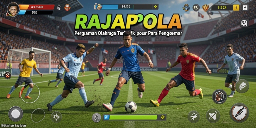 Tampilan game RAJAPOLA dengan aksi olahraga seru.