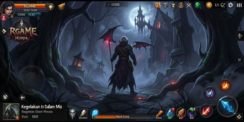 Tangkapan layar RPGAME menampilkan suasana menakutkan dalam permainan.