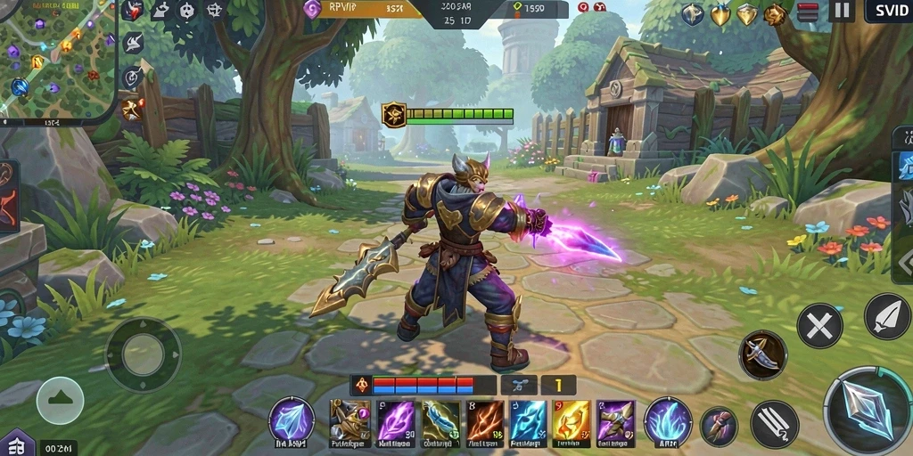 Screenshot menampilkan aksi seru dalam gameplay ARPG RPVIP1.