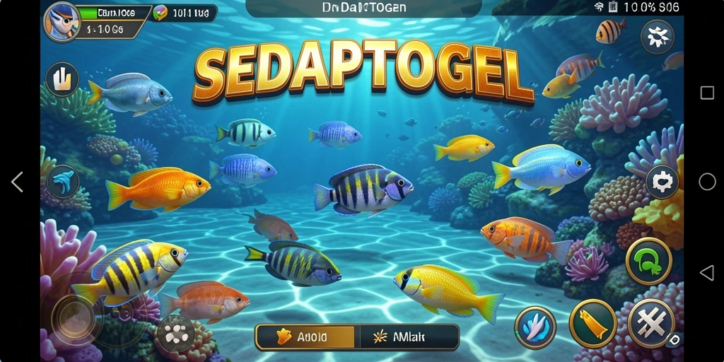 Tampilan gameplay seru dari SEDAPTOGEL dengan aksi menembak ikan.