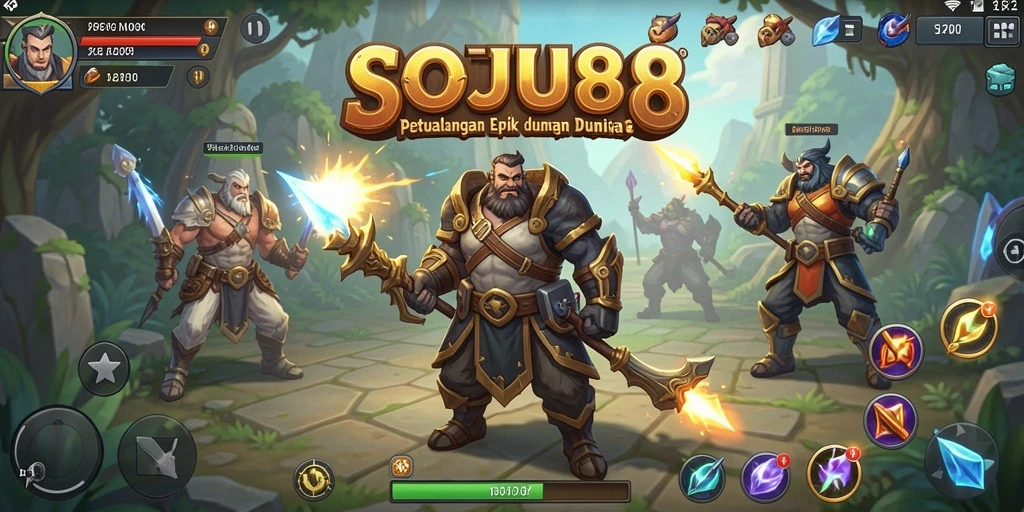 Tampilan gameplay menakjubkan dari SOJU88 dengan aksi RPG yang seru.