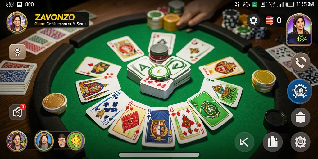 Tampilan gameplay klasik Gaple dalam ZAVONZO yang seru.